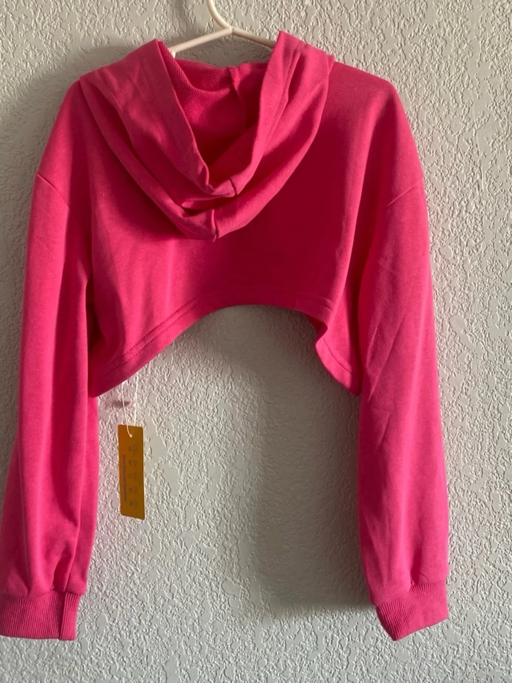 Source Unknown Bright Pink Cropped Hoodie for Kids